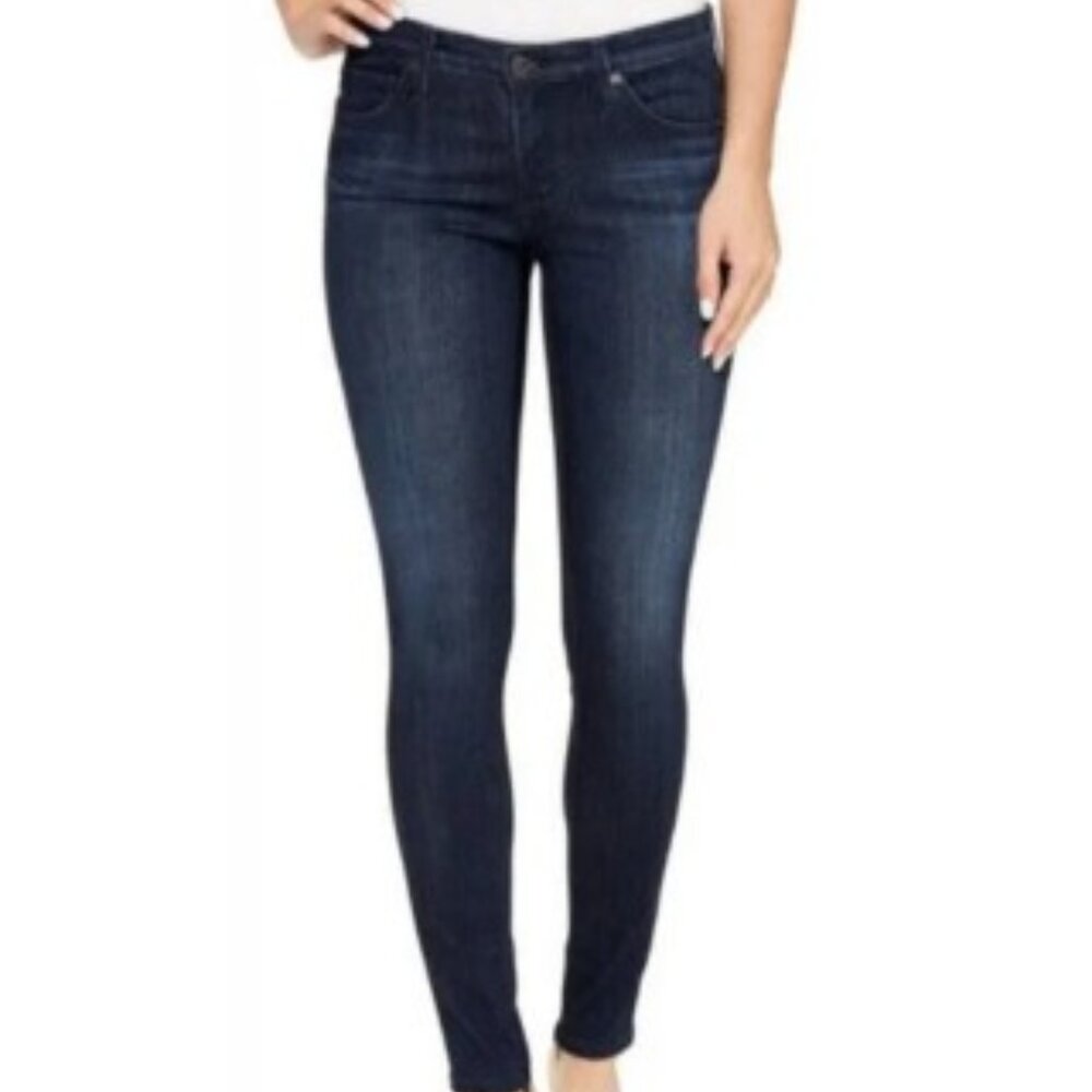 Ag Adriano Goldschmied Blue Skinny Jeans The Legging Dark Wash Size 27 R